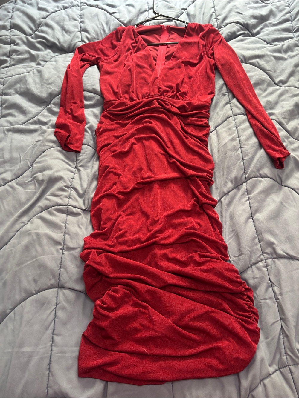 Burgundy midi dress